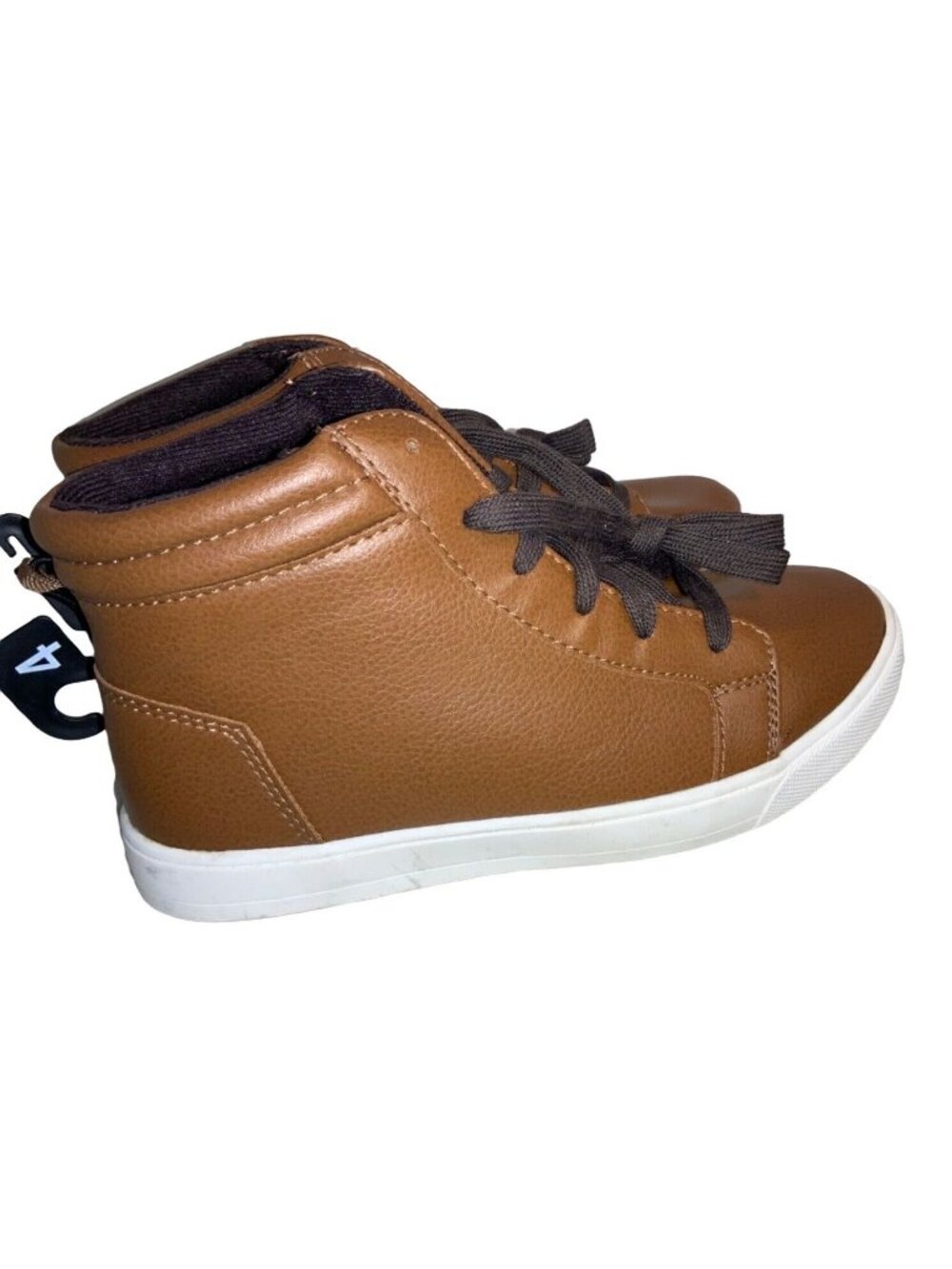 Wonder Nation Kids Brown High-Top Sneakers With Non-Marking Outsole Size Boys 4 - Picture 6 of 14